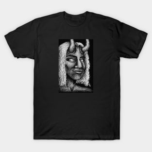 Crosshatched Portrait T-Shirt